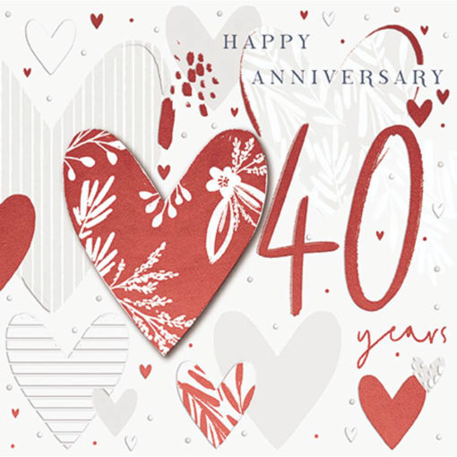 Picture of HAPPY ANNIVERSARY 40 YEARS CARD